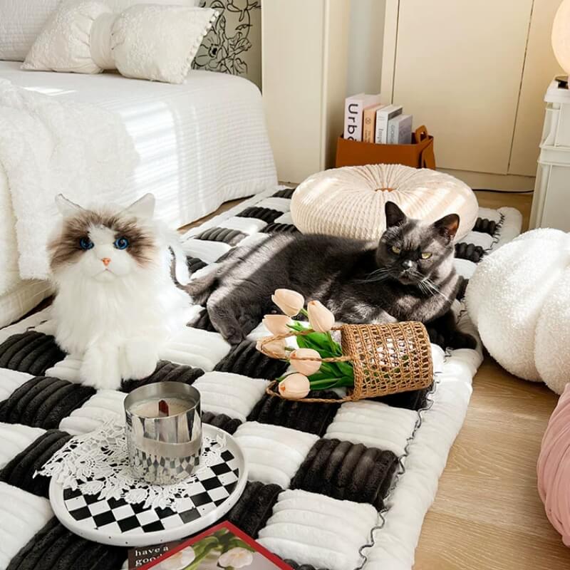 CosyGuard pet blanket shown in three size options
