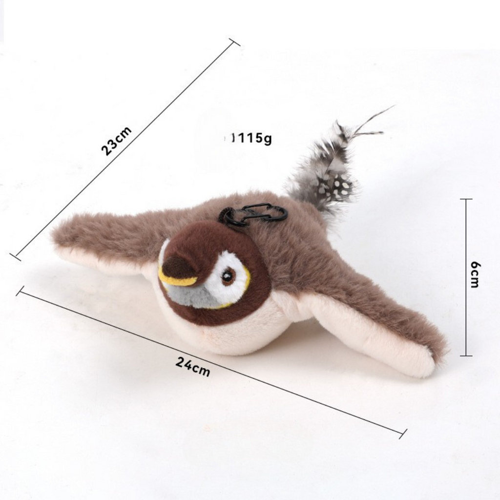 Fluttering bird cat toy