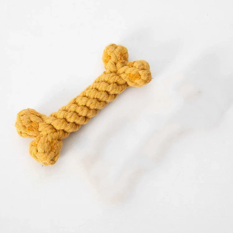 Rope dental toy in blue