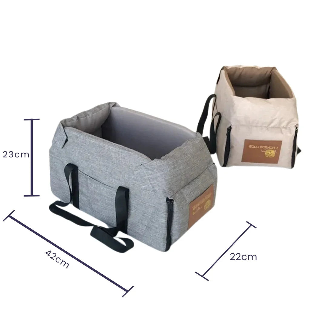Padded armrests on the PetComfort travel seat