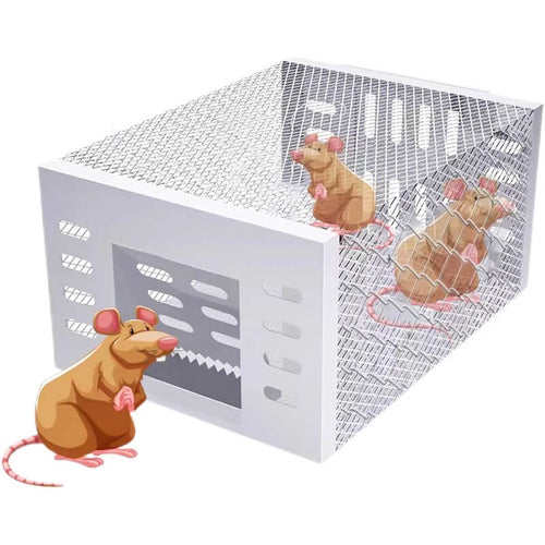 AutoCatch automatic mouse trap with one-way entry door