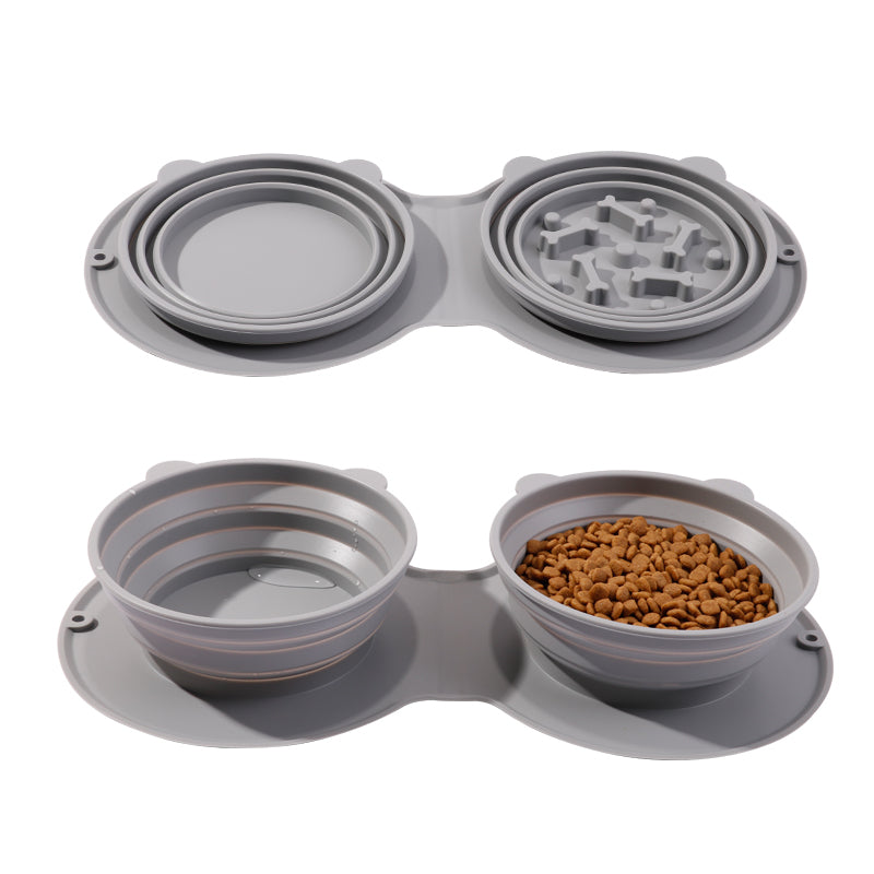 Collapsible pet bowl folded flat
