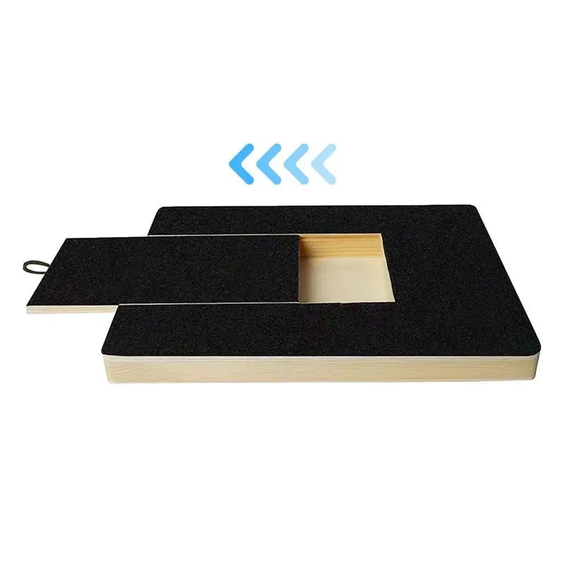 Dog treat puzzle board in black