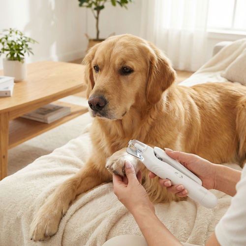 2-in-1 silent nail clipper and grinder for dogs