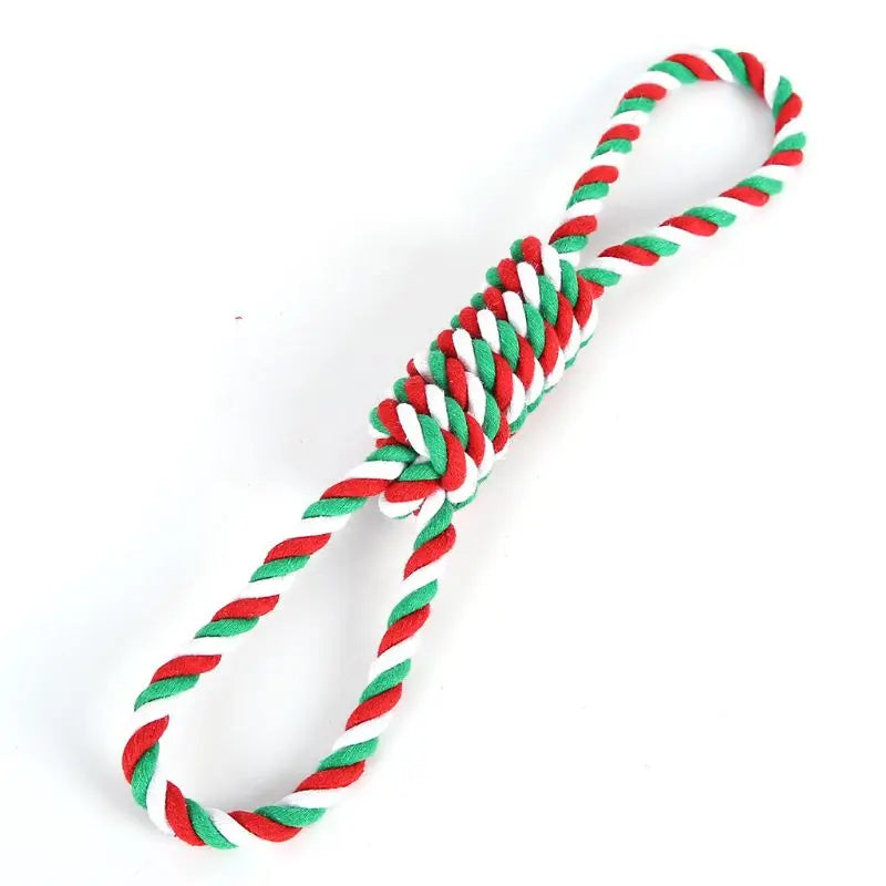 Knotted rope tug toy for dogs