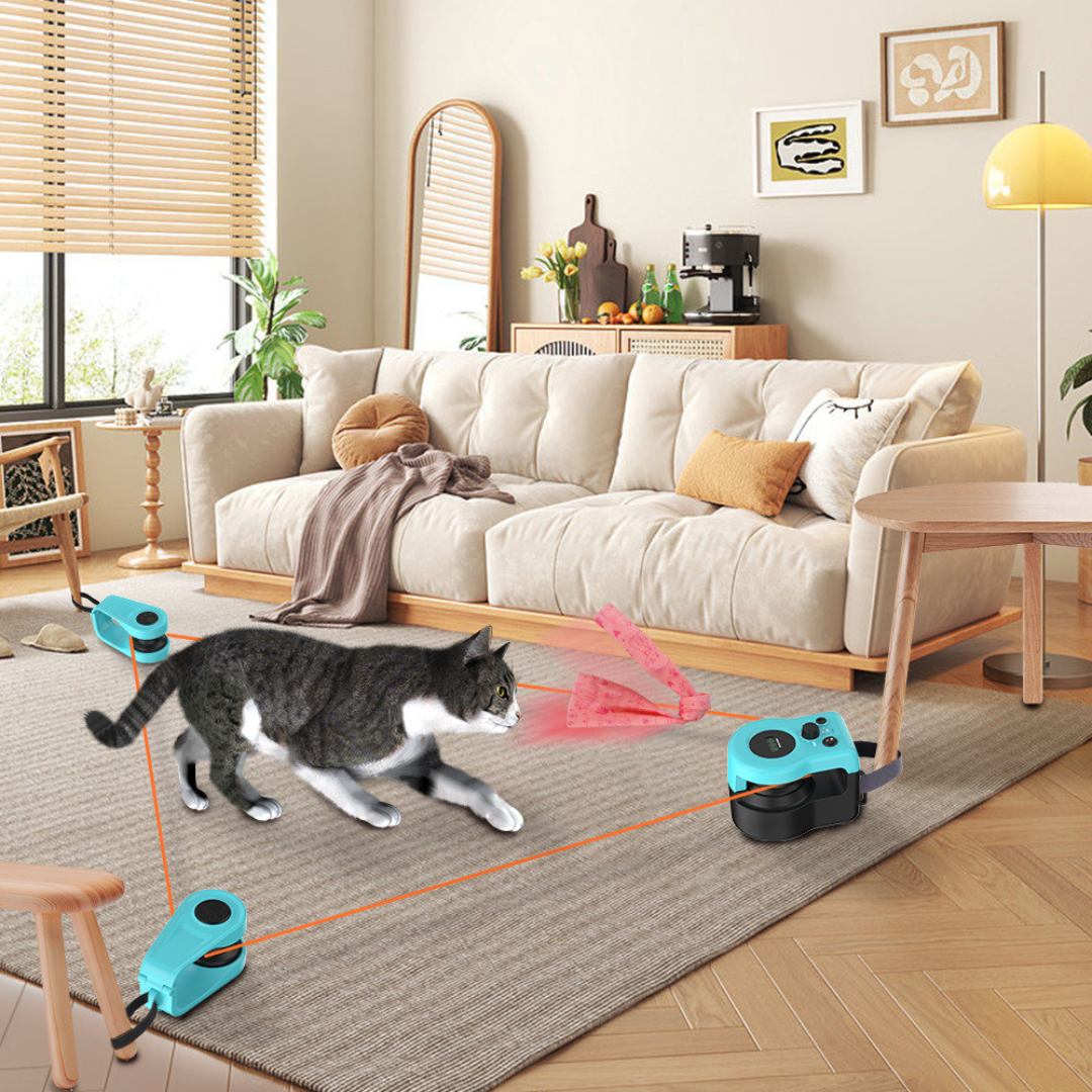 Speed controls on the string chase cat toy