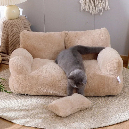 Plush cat lounge sofa bed