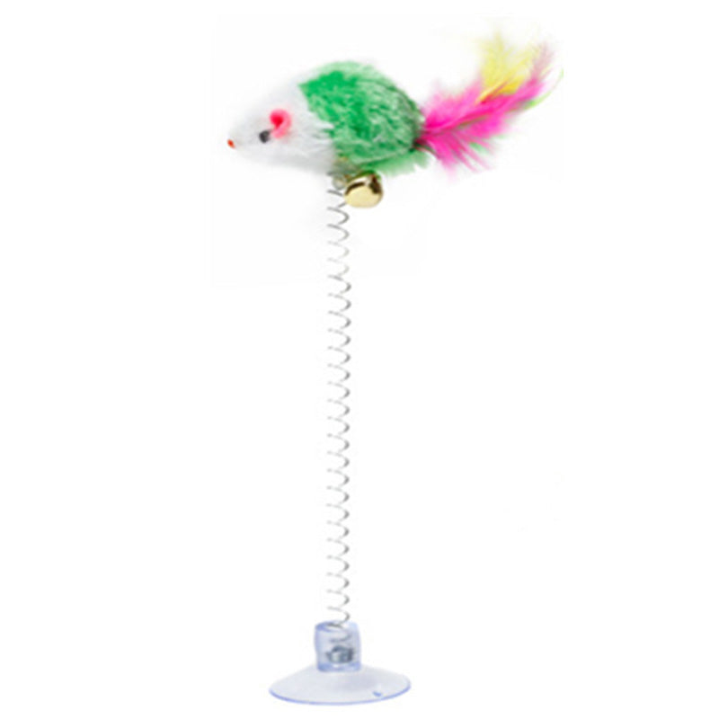 Swinging mouse toy base and arm