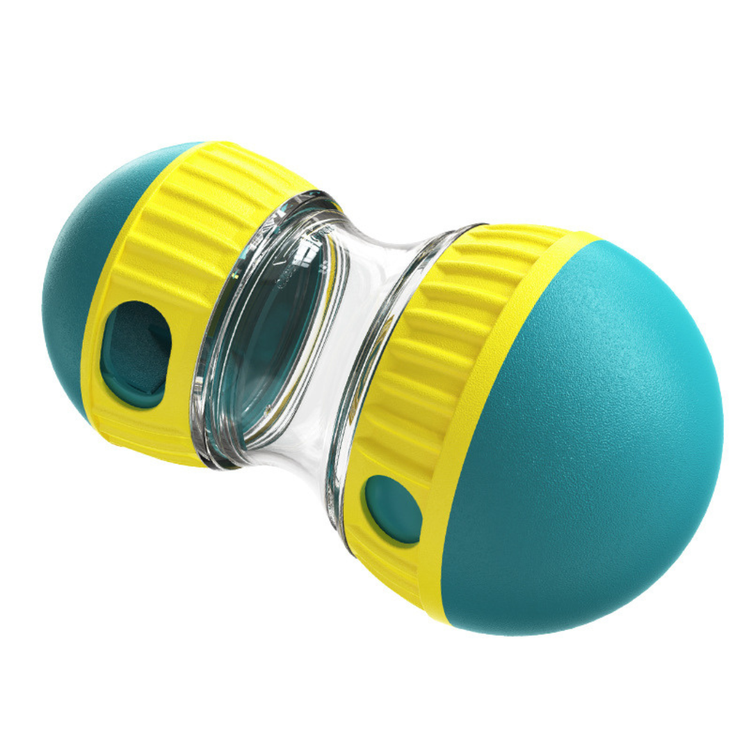 Treat dispenser dog toy in red