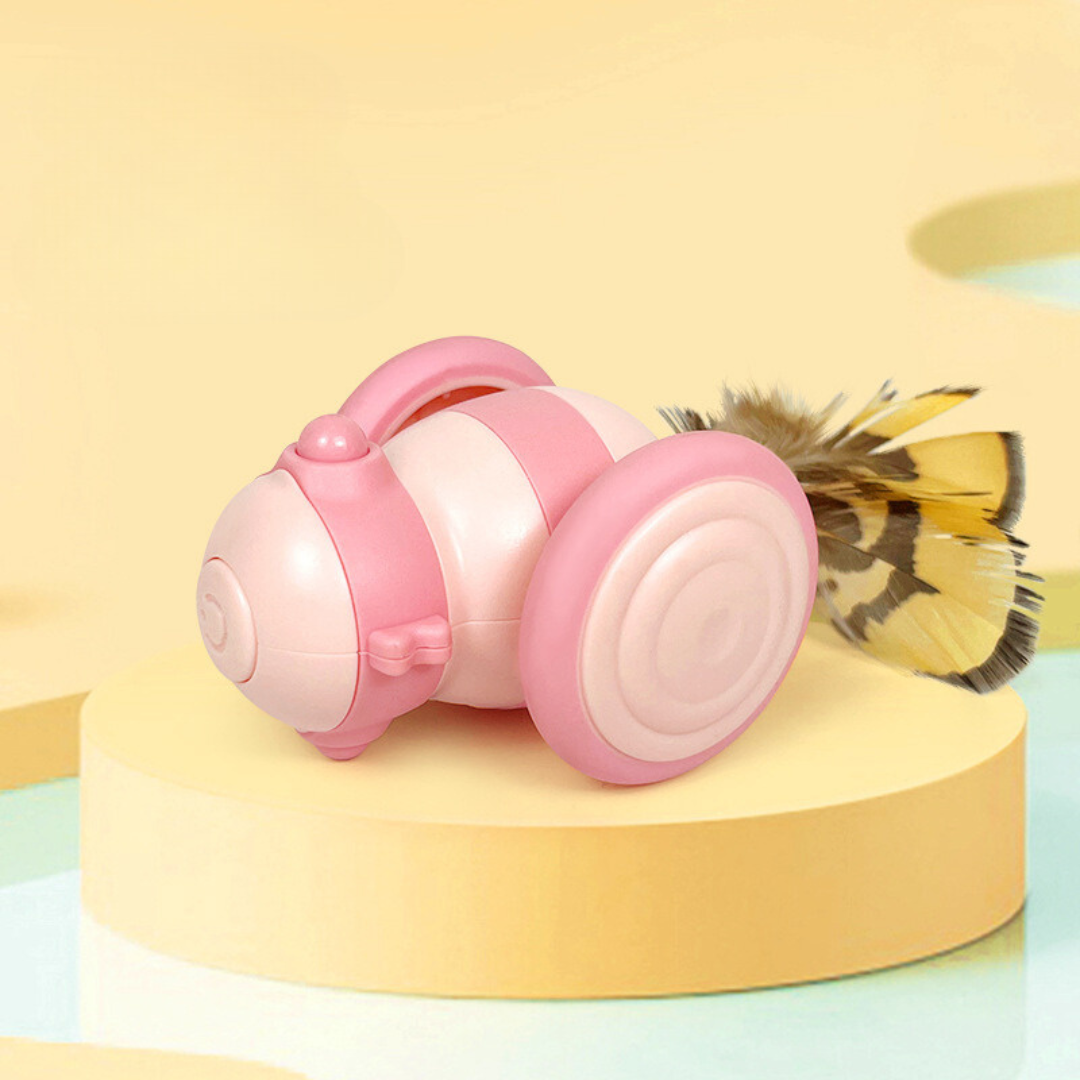 Bee cat toy in pink