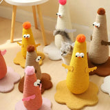 Chicken-shaped sisal cat scratcher