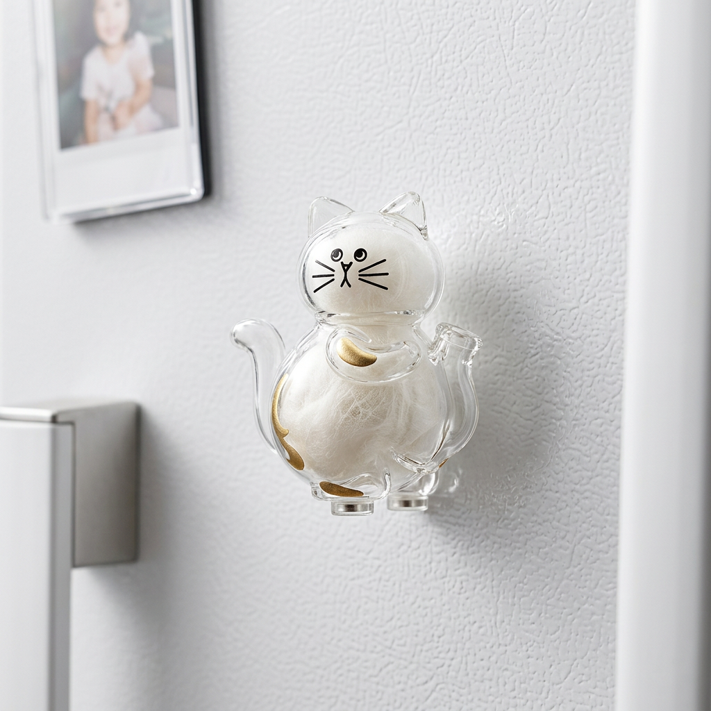 Cat keepsake magnet for whiskers and fur