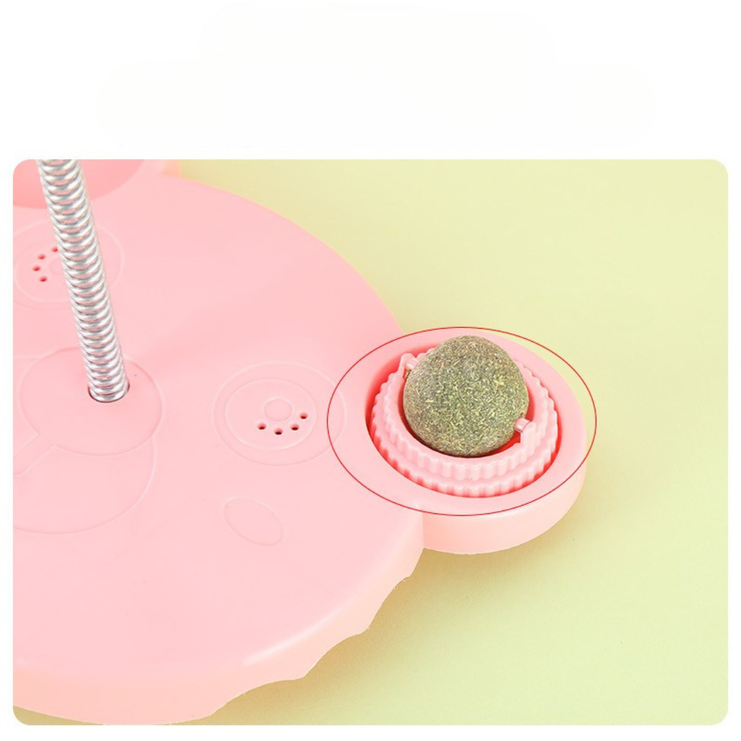 Wobbling treat dispenser opening detail