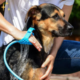 PetClean grooming glove with built-in brush