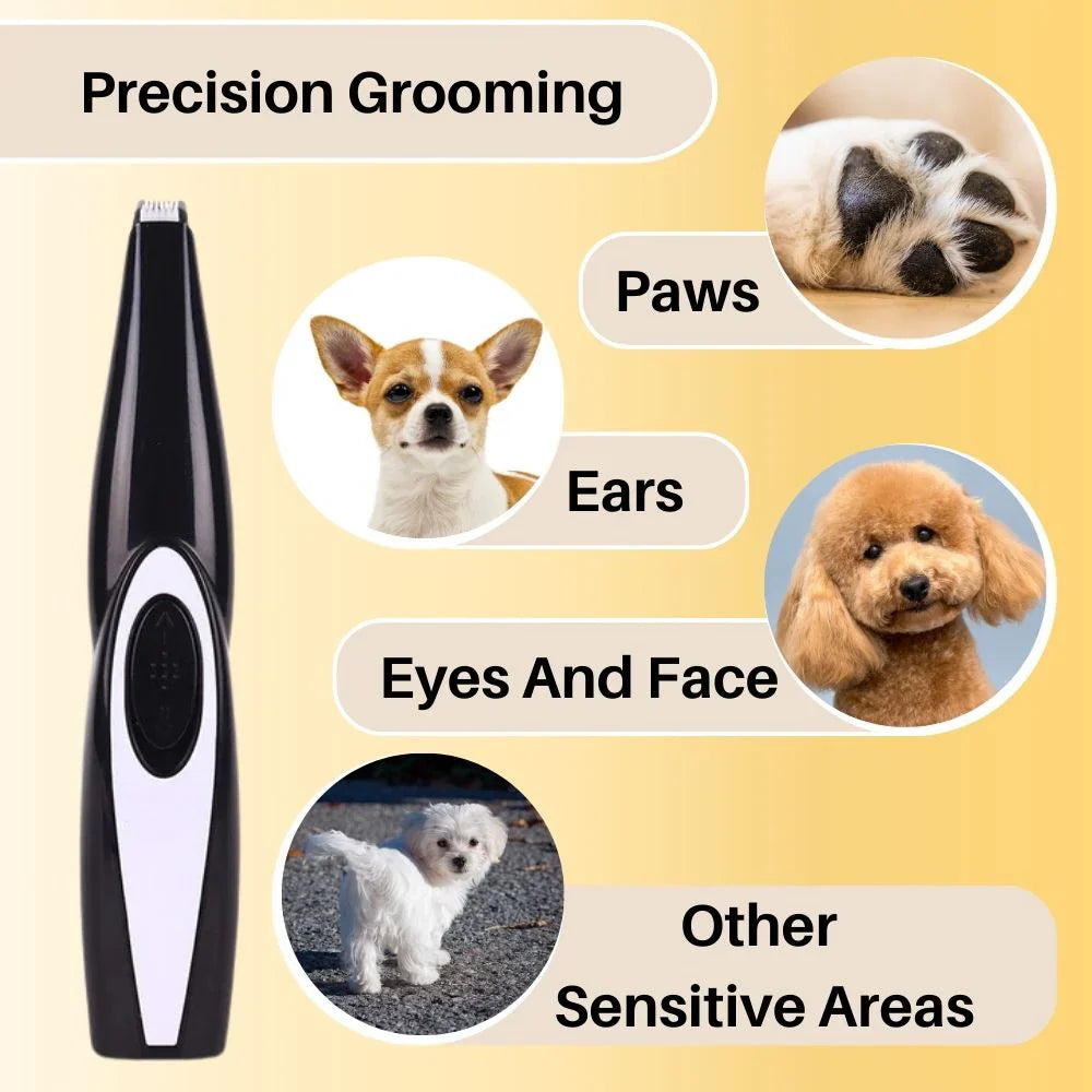 Ergonomic grip of the FluffTrim precision trimmer