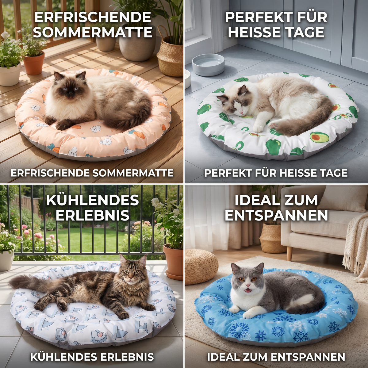 Handy cooling mat for cats for hot summer days