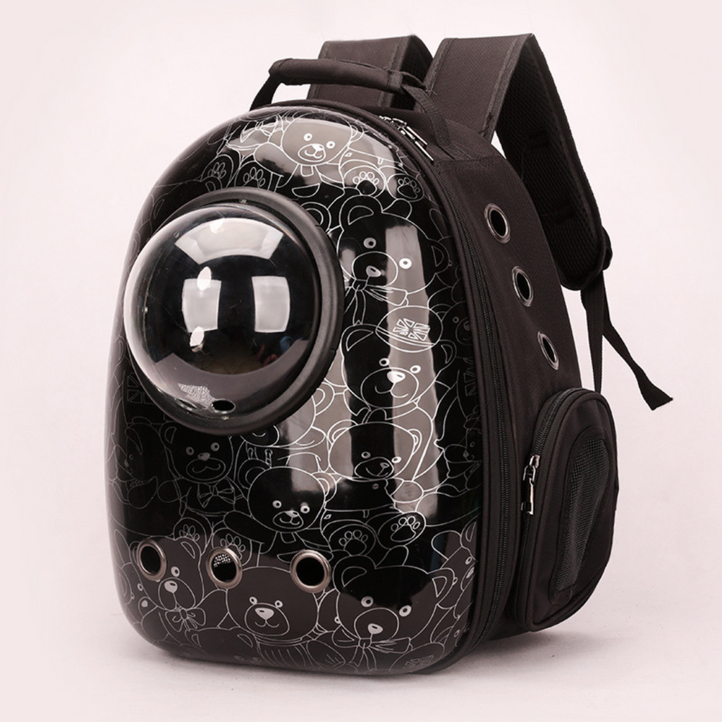 Padded shoulder straps of the pet backpack carrier
