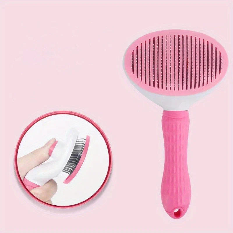 Close-up of the gentle pin comb on the FurFree brush