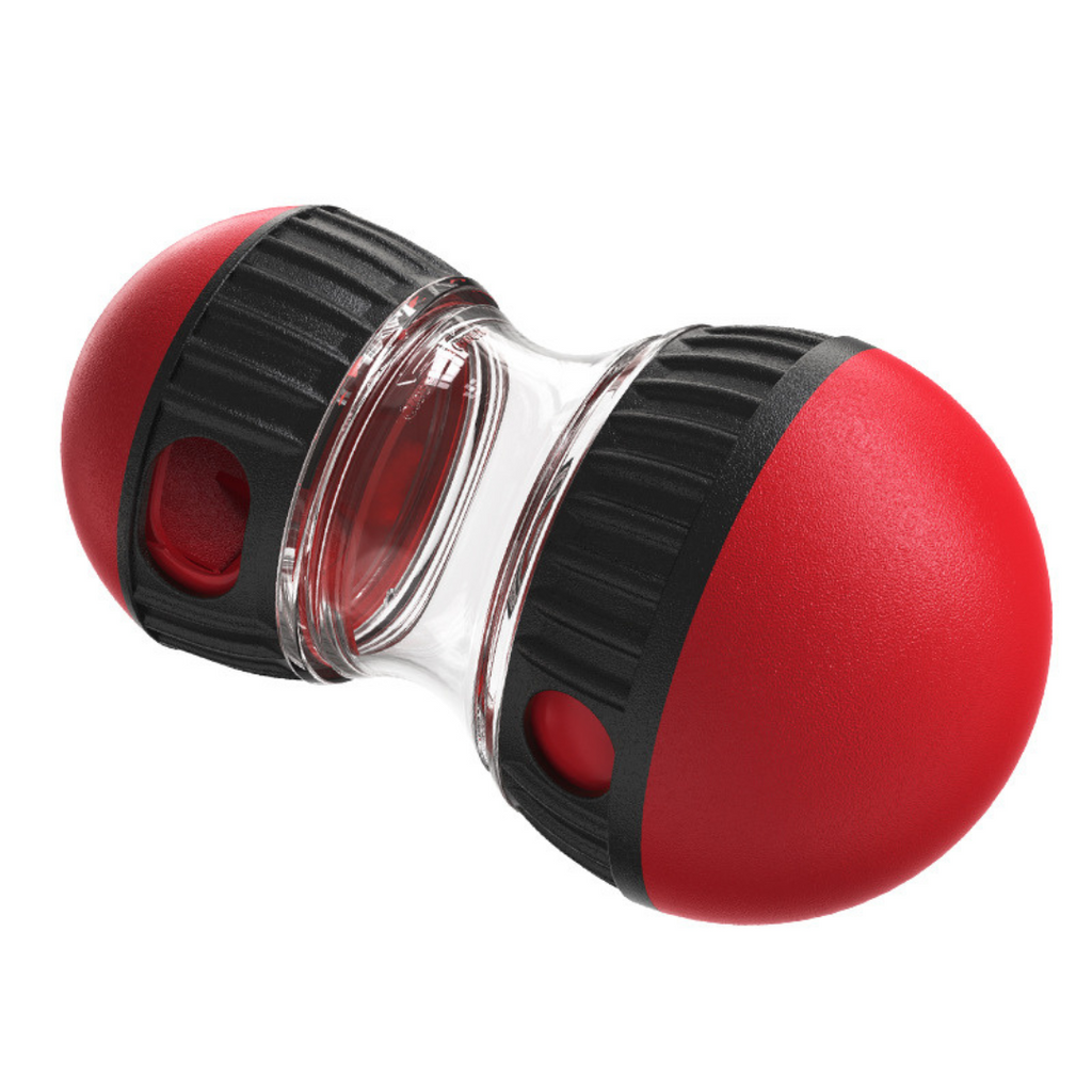 Interactive treat dispenser dog toy detail