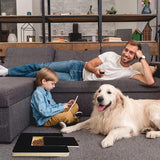 Dog treat puzzle board with nail-filing surface