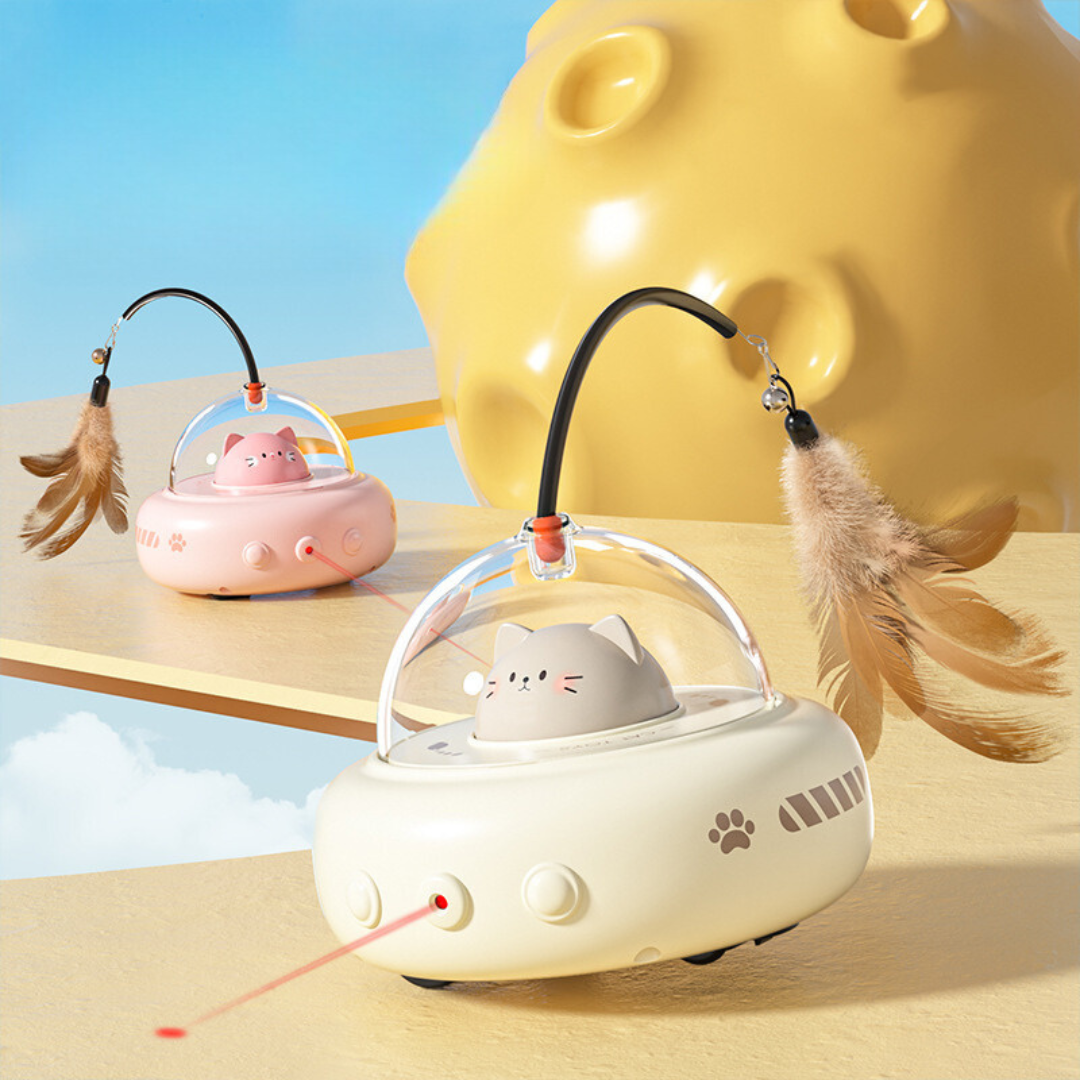 UFO laser cat toy detail