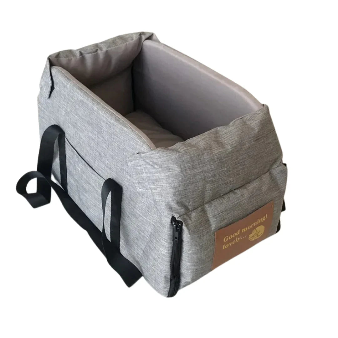 PetComfort travel seat in grey and khaki