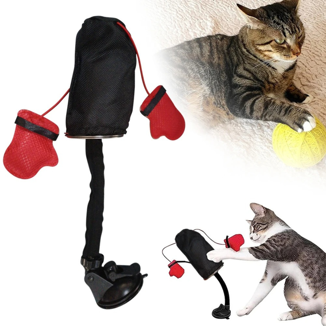 Interactive punching bag cat toy