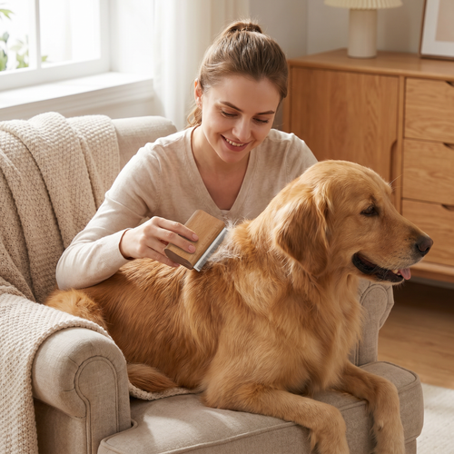 2-in-1 pet grooming and hair removal comb