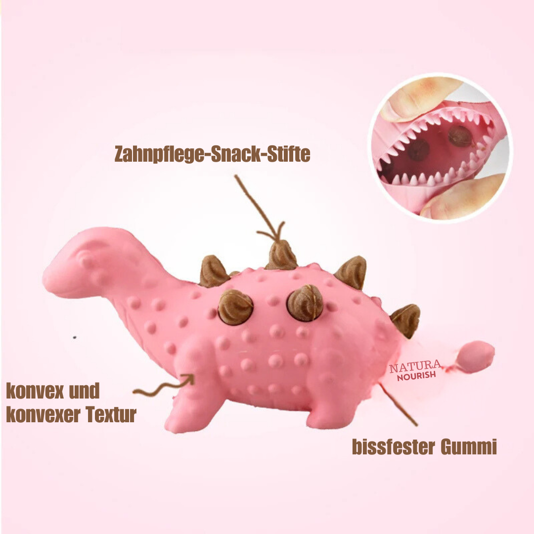 Baby dragon design dog chew toy in green