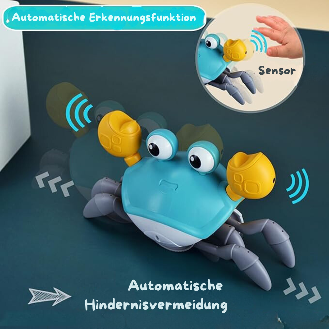 Dancing crab pet toy in blue