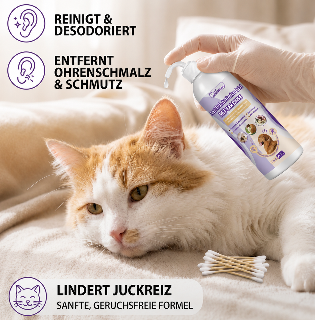 Gentle Pet Ear Cleaner – Odour-Neutral Formula for Dogs &amp; Cats