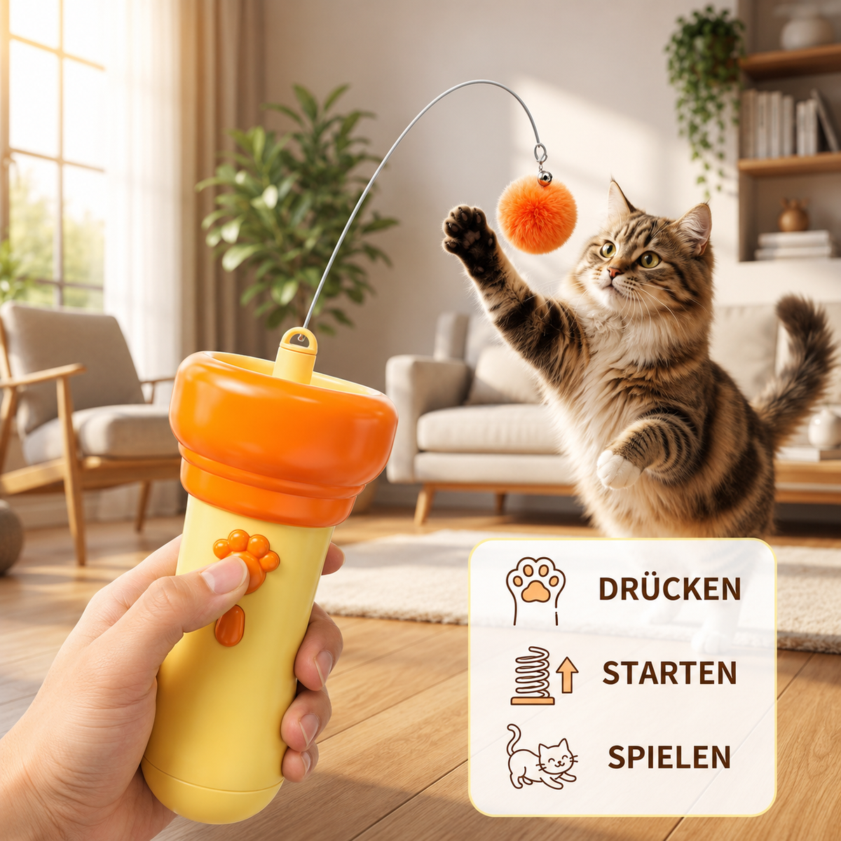 Benefits of the interactive pom-pom cat launcher