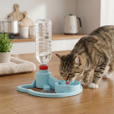 Automatic power-free tip-proof pet water dispenser