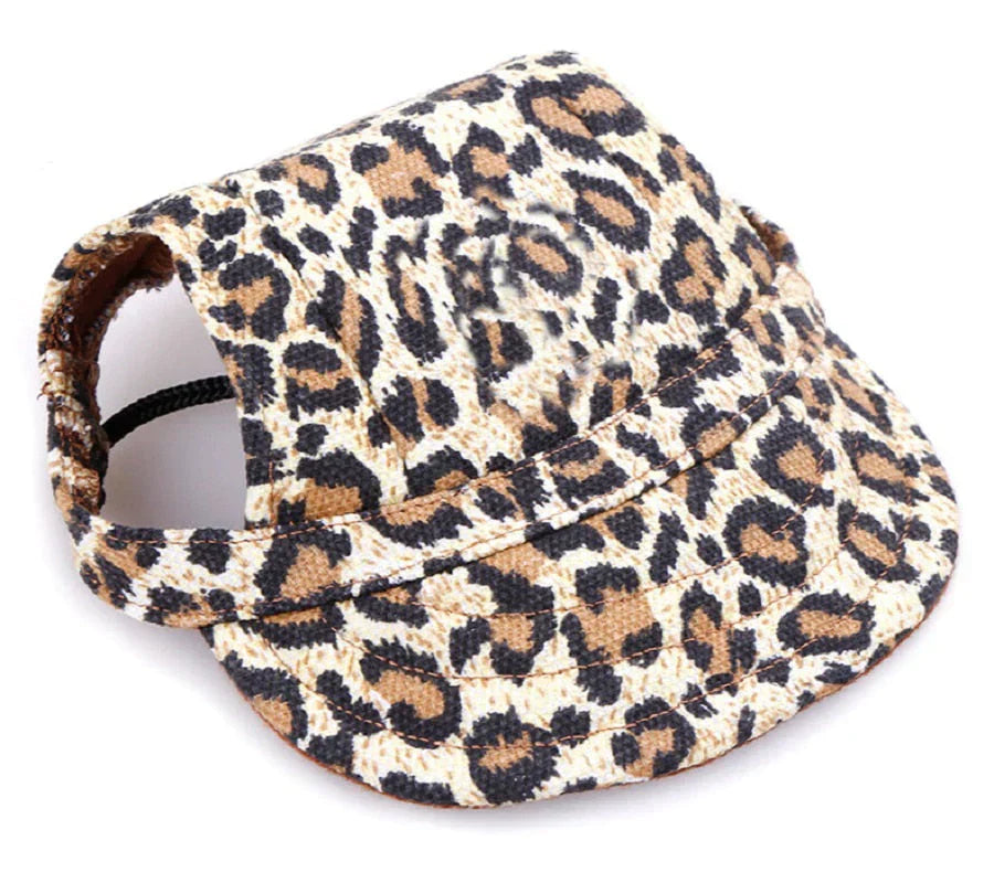 Dog wearing the SunGuard canvas cap