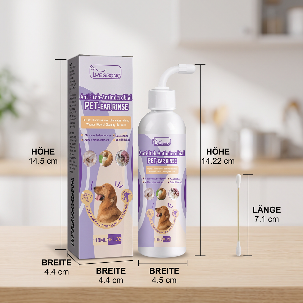 Gentle Pet Ear Cleaner – Odour-Neutral Formula for Dogs &amp; Cats