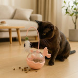 Catnip lantern fish treat dispenser toy for cats