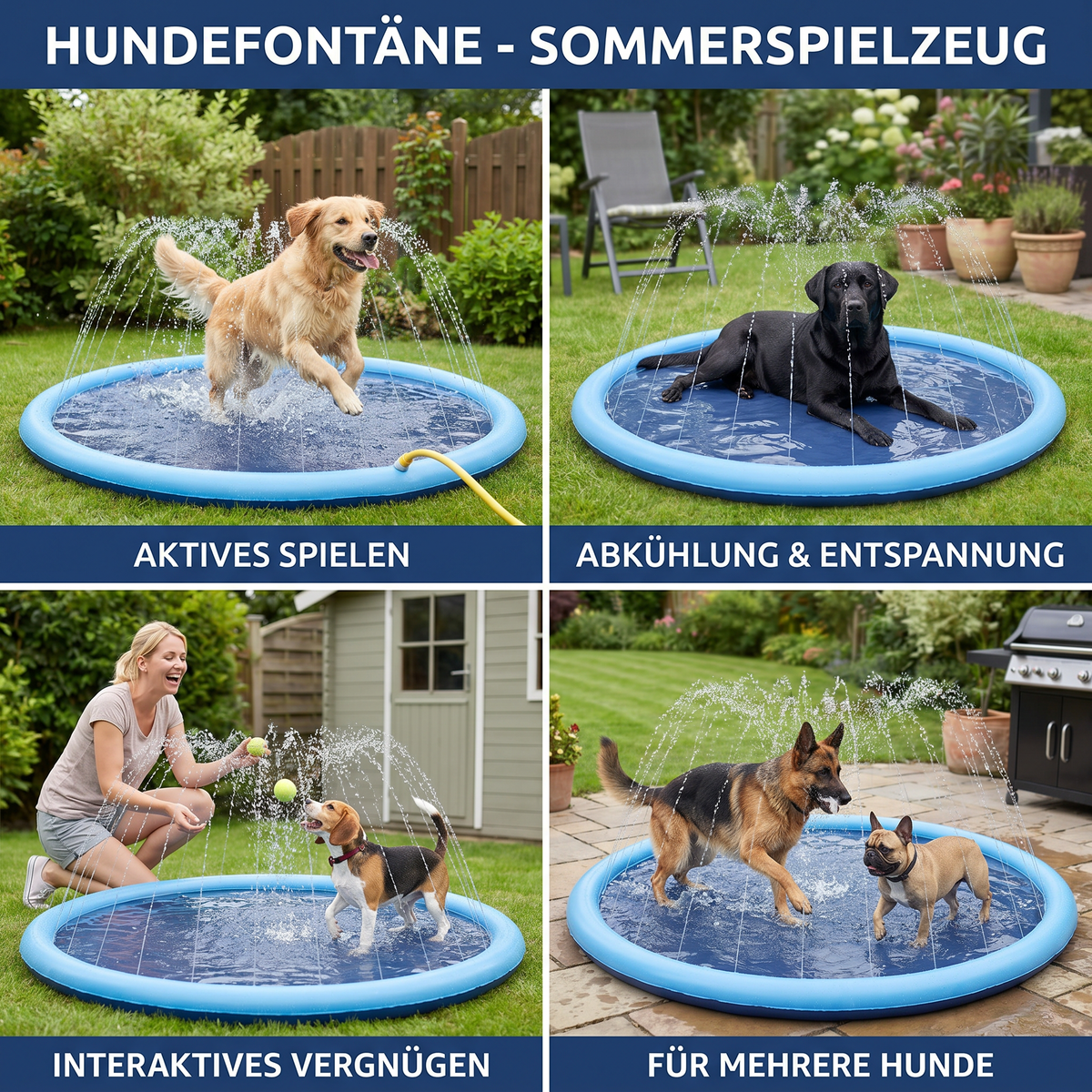 Dog fountain summer water toy