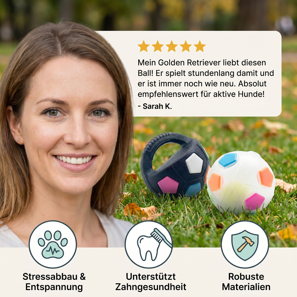 Sturdy stress-relief play ball for dogs