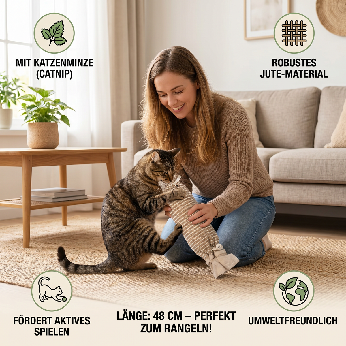 Benefits of the jute catnip cat toy