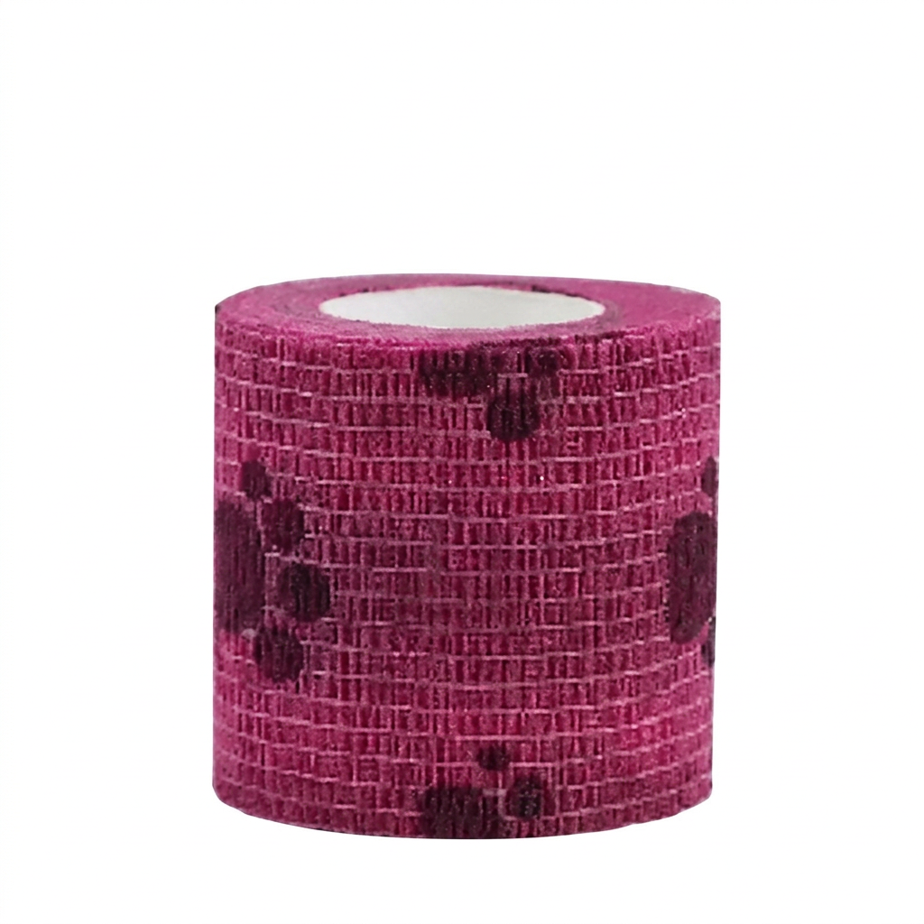 Pet paw bandage in red