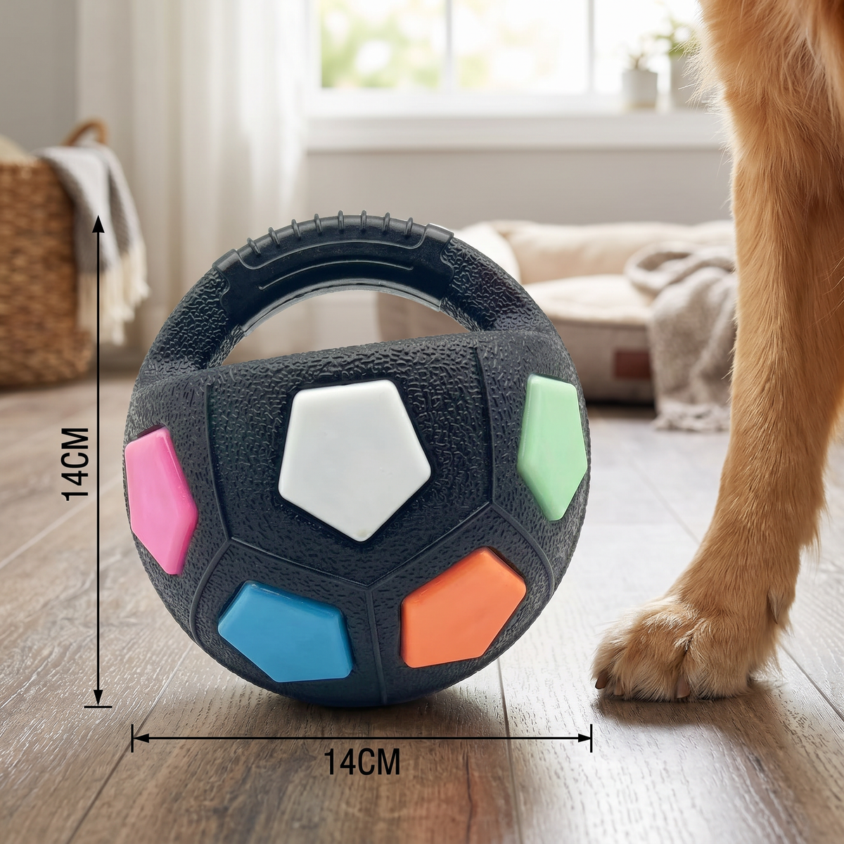 Sturdy stress-relief play ball for dogs