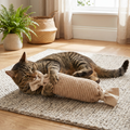 Eco-friendly jute cat toy with catnip