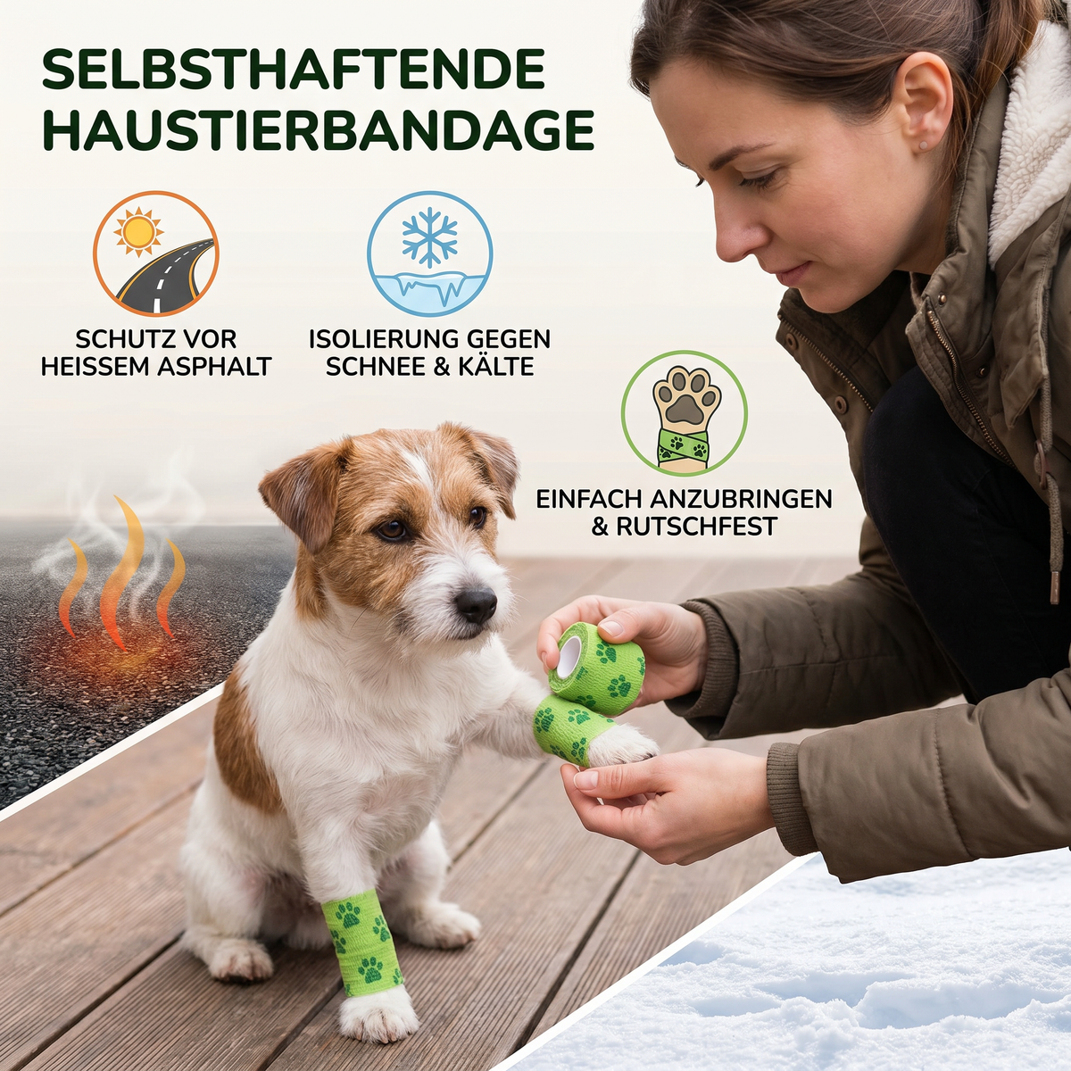 Paw protection wrap for walks in all weather