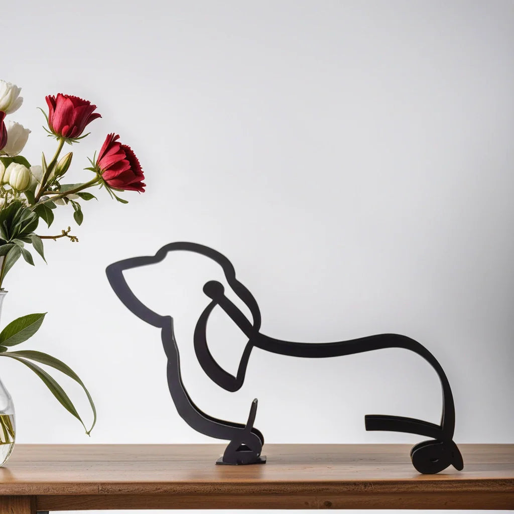 Basset Hound dog sculpture