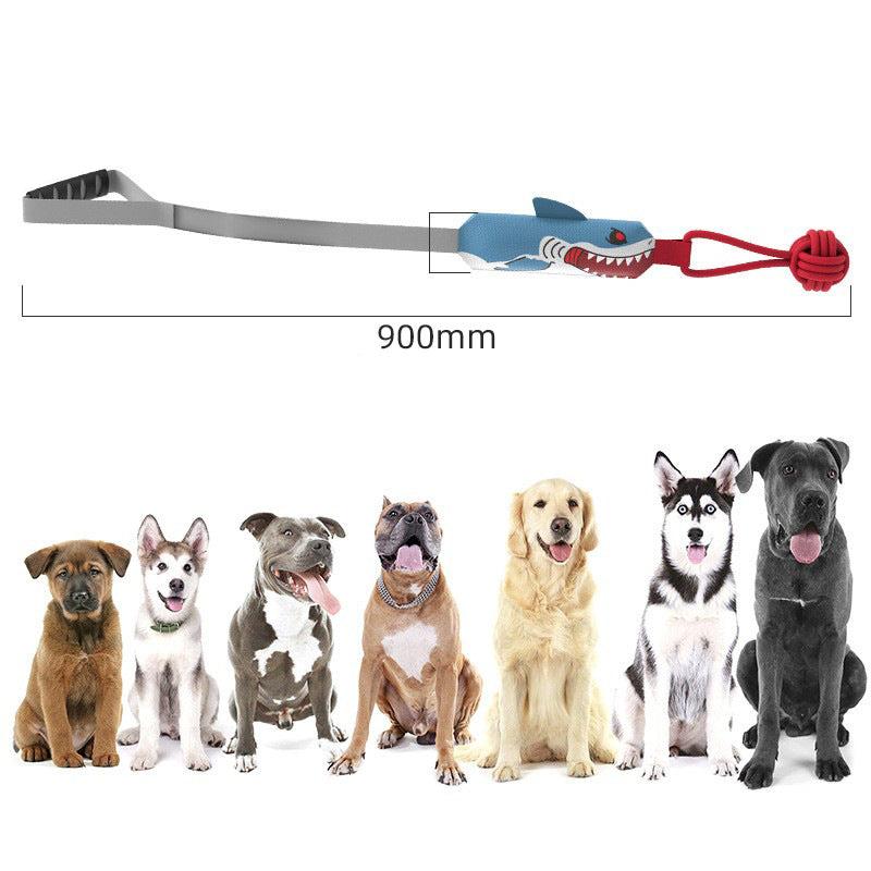 Shark design dog tug toy