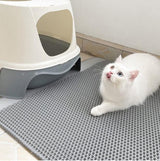 Double-layer cat litter trapping mat