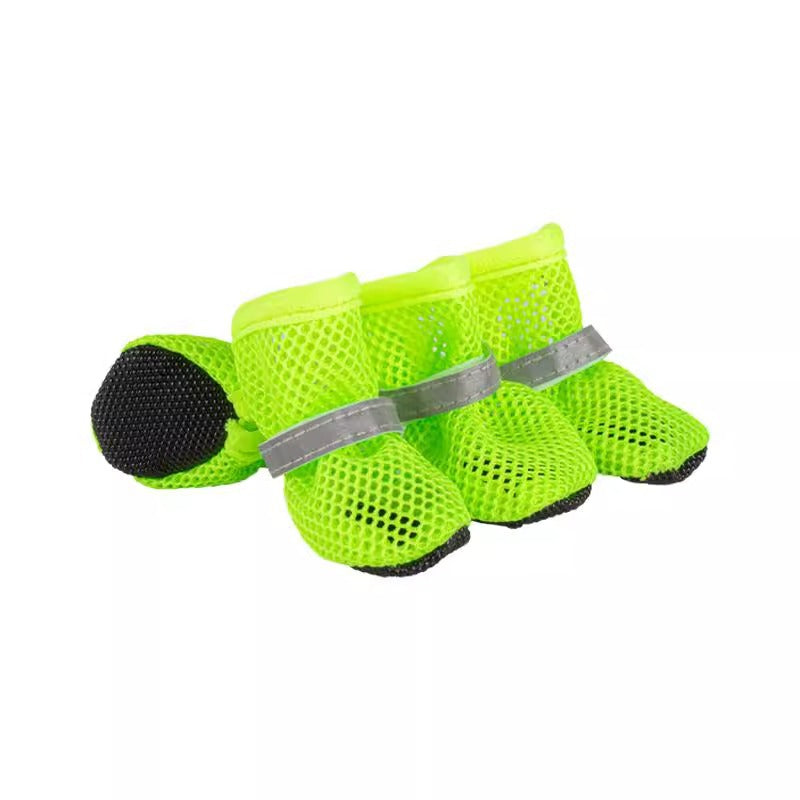 Breathable mesh dog shoes with soft sole for hot days