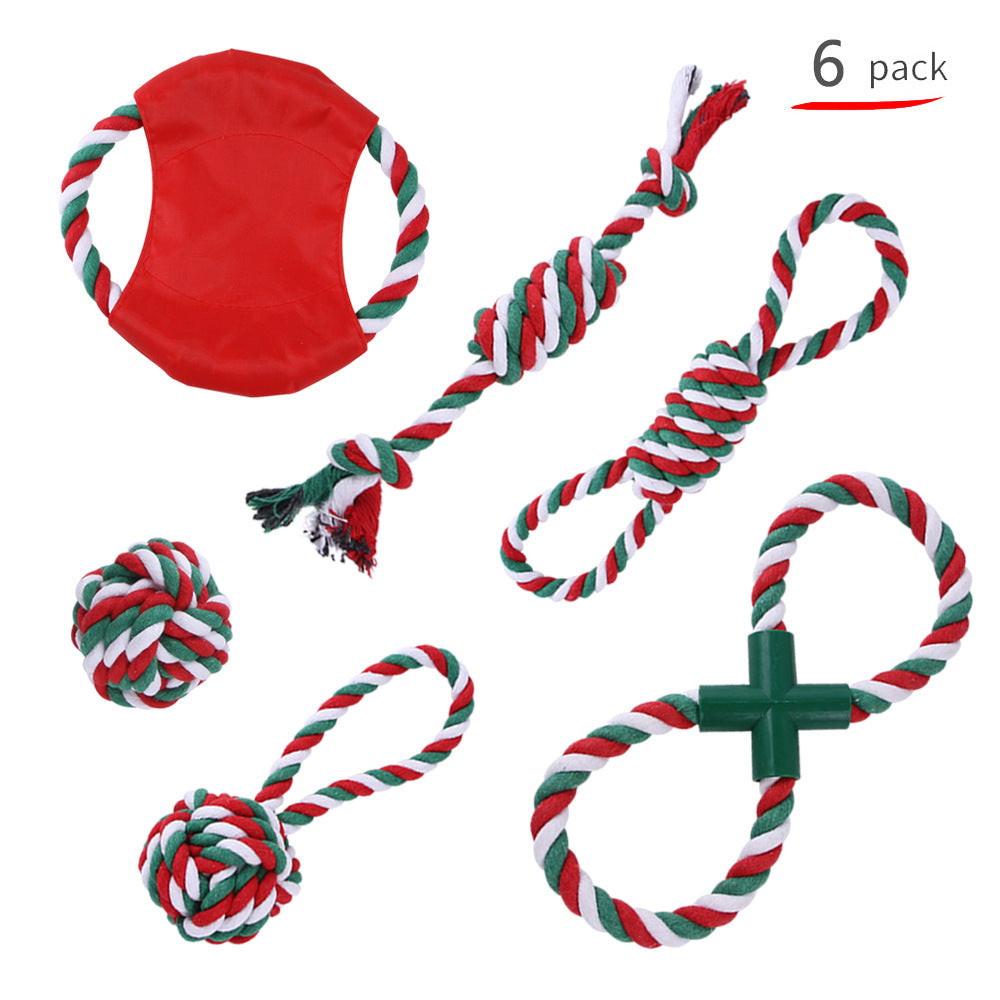 Knotted rope dog toy for strong chewers