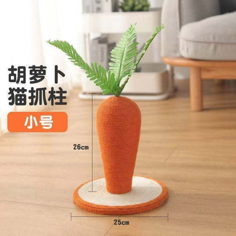 Small carrot sisal cat scratcher