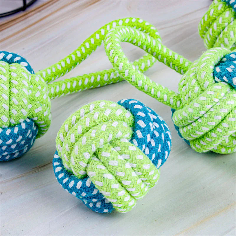 PlayPaw rope ball with loop handle